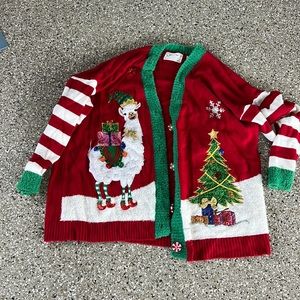 Ugly Christmas sweater cardigan 2x